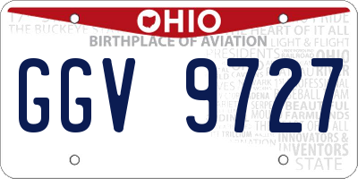 OH license plate GGV9727