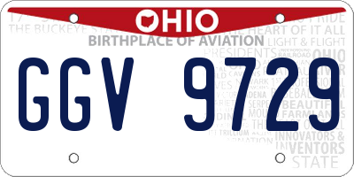 OH license plate GGV9729