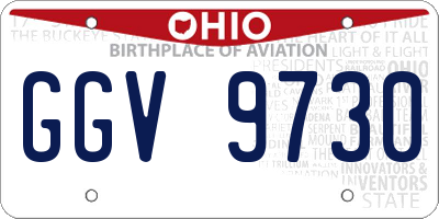 OH license plate GGV9730