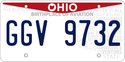 OH license plate GGV9732