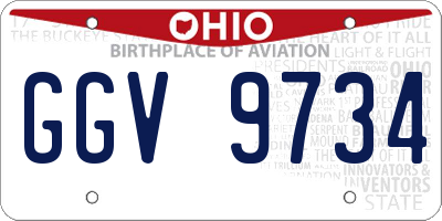 OH license plate GGV9734