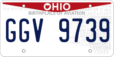 OH license plate GGV9739
