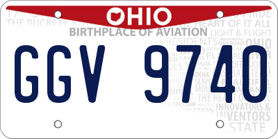 OH license plate GGV9740