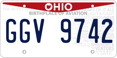 OH license plate GGV9742