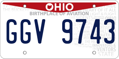 OH license plate GGV9743