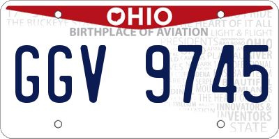 OH license plate GGV9745