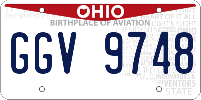 OH license plate GGV9748