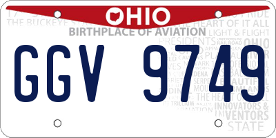 OH license plate GGV9749
