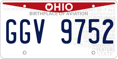 OH license plate GGV9752