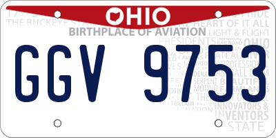 OH license plate GGV9753