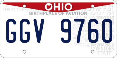OH license plate GGV9760