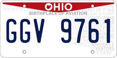 OH license plate GGV9761