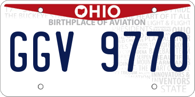 OH license plate GGV9770