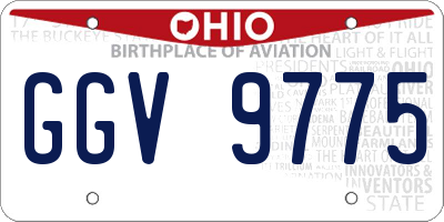 OH license plate GGV9775
