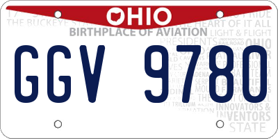 OH license plate GGV9780