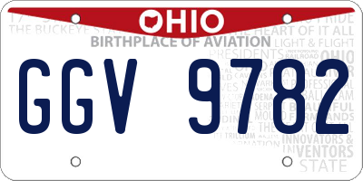 OH license plate GGV9782