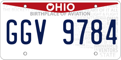 OH license plate GGV9784