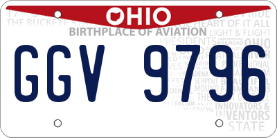 OH license plate GGV9796