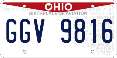 OH license plate GGV9816