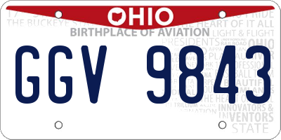 OH license plate GGV9843