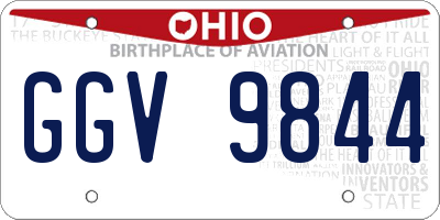 OH license plate GGV9844