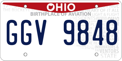 OH license plate GGV9848