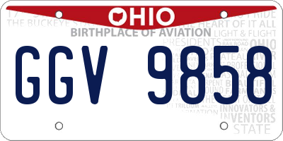 OH license plate GGV9858