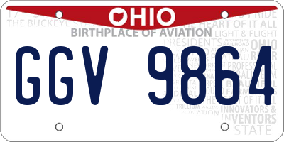 OH license plate GGV9864