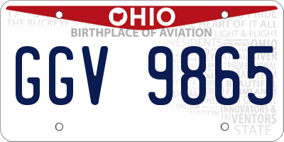 OH license plate GGV9865