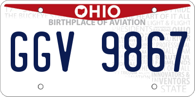 OH license plate GGV9867