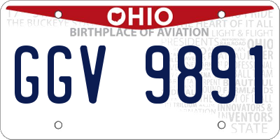 OH license plate GGV9891