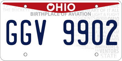 OH license plate GGV9902