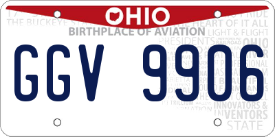 OH license plate GGV9906