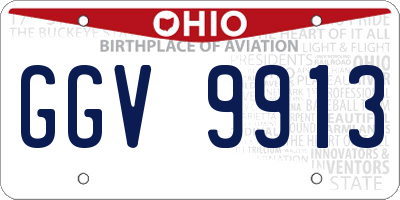OH license plate GGV9913
