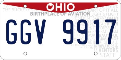 OH license plate GGV9917
