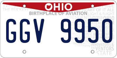OH license plate GGV9950