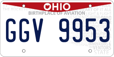 OH license plate GGV9953