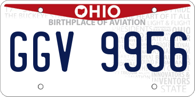OH license plate GGV9956