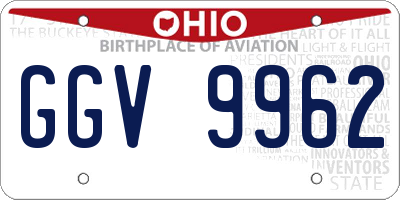 OH license plate GGV9962