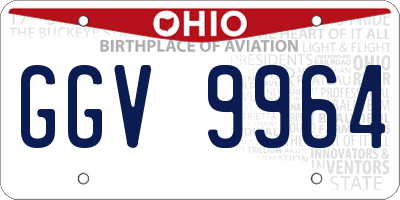 OH license plate GGV9964