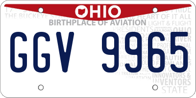 OH license plate GGV9965