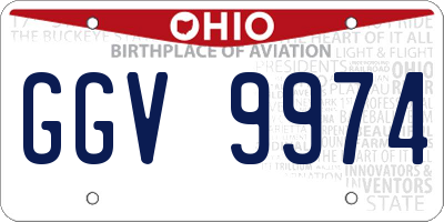 OH license plate GGV9974