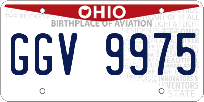 OH license plate GGV9975
