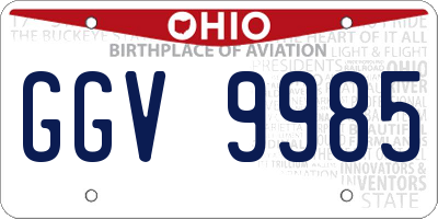OH license plate GGV9985