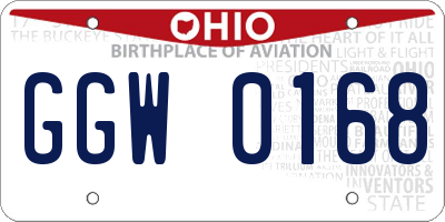 OH license plate GGW0168