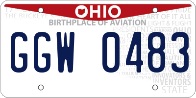 OH license plate GGW0483