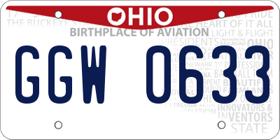 OH license plate GGW0633