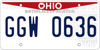 OH license plate GGW0636
