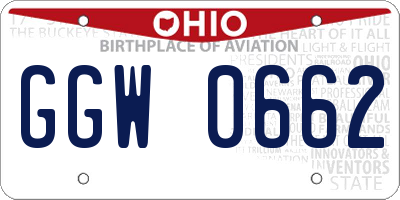 OH license plate GGW0662