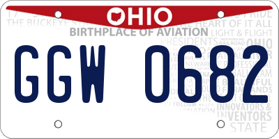 OH license plate GGW0682